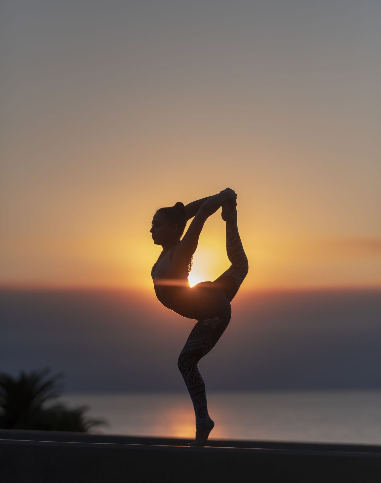 Silhouette dans le soleil couchant