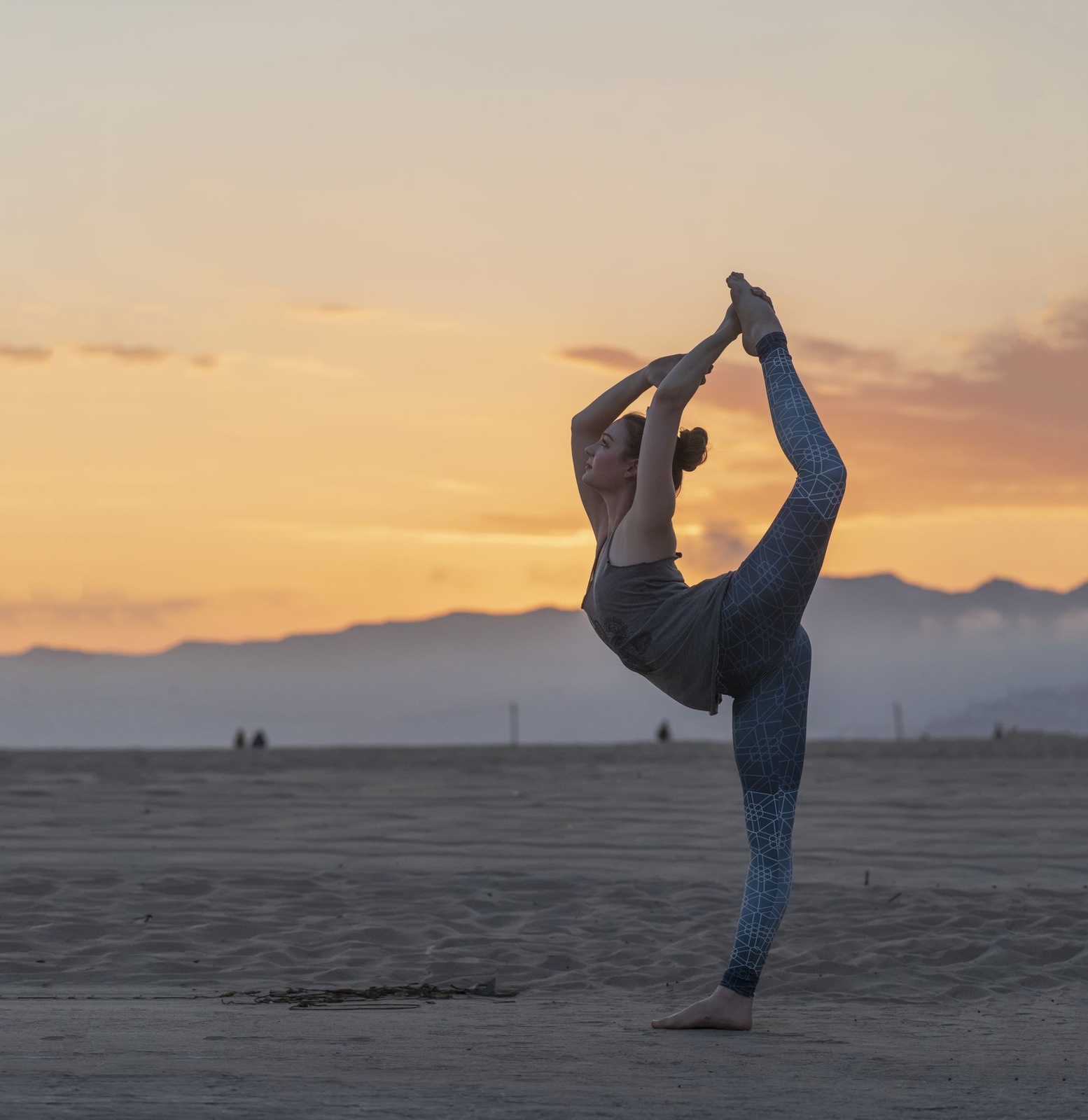 Posture du danseur sur le sable